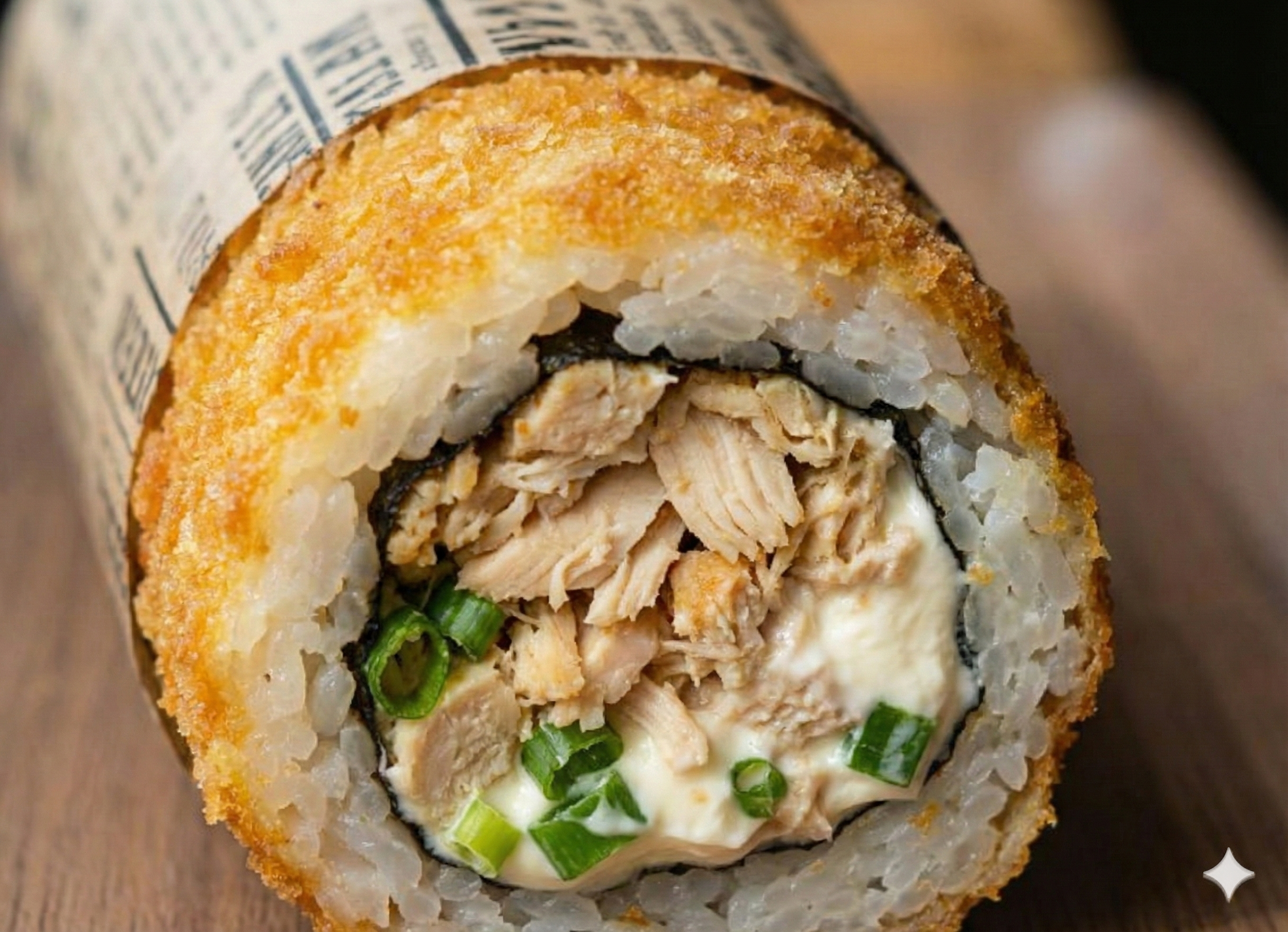 Pollo Queso y Cebollin XXL - Handrolls - Roll21 Sushi Los Ángeles Chile