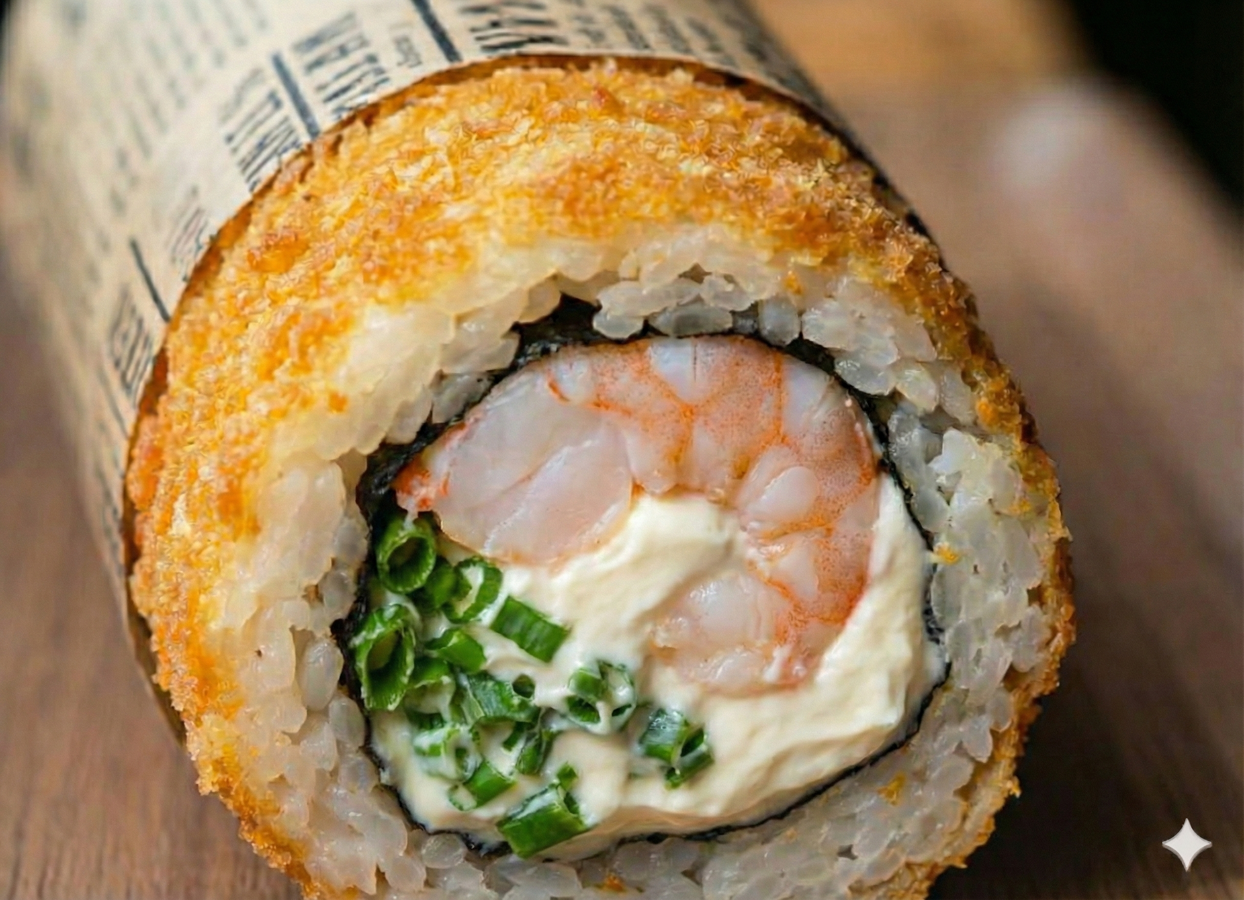 Handroll Camaron queso y Cebollin XXL - Handrolls - Roll21 Sushi Los Ángeles Chile