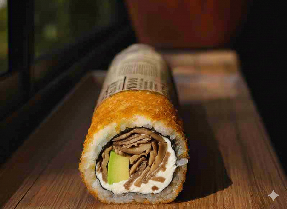 Handrolls Champiñon, queso y palta - Handrolls Veggie - Roll21 Sushi Los Ángeles Chile