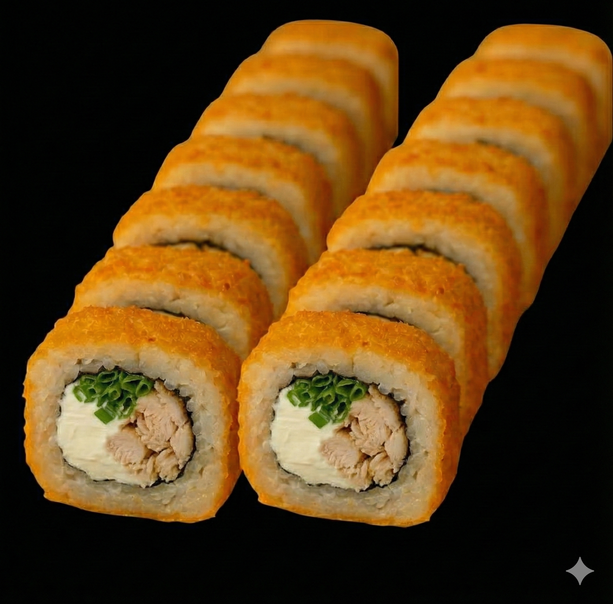 Pollo Queso y Cebollin - Promociones 20 piezas  - Roll21 Sushi Los Ángeles Chile