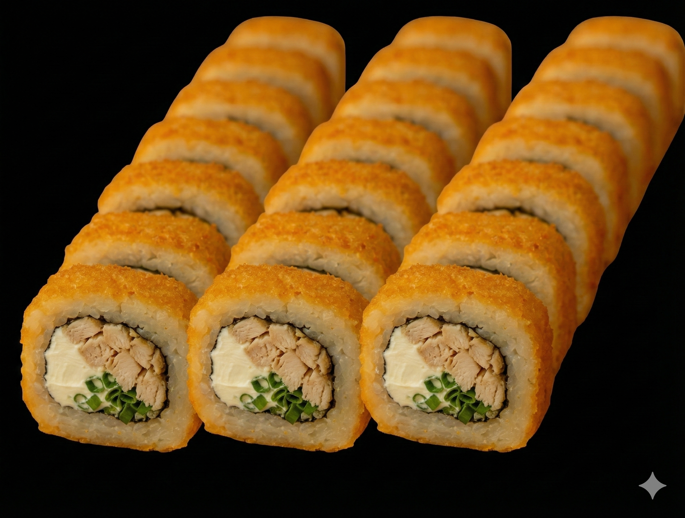 Pollo Queso y Cebollin - Promociones 30 piezas  - Roll21 Sushi Los Ángeles Chile