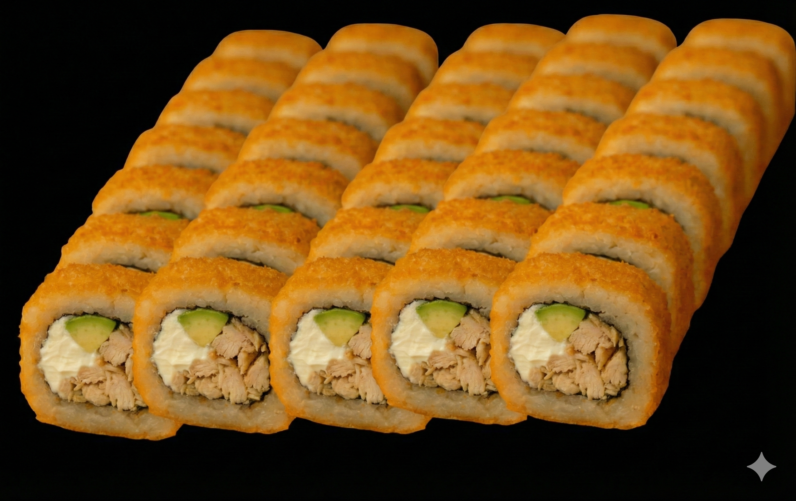 Pollo Queso y Palta fritas  - Promociones 50 piezas  - Roll21 Sushi Los Ángeles Chile